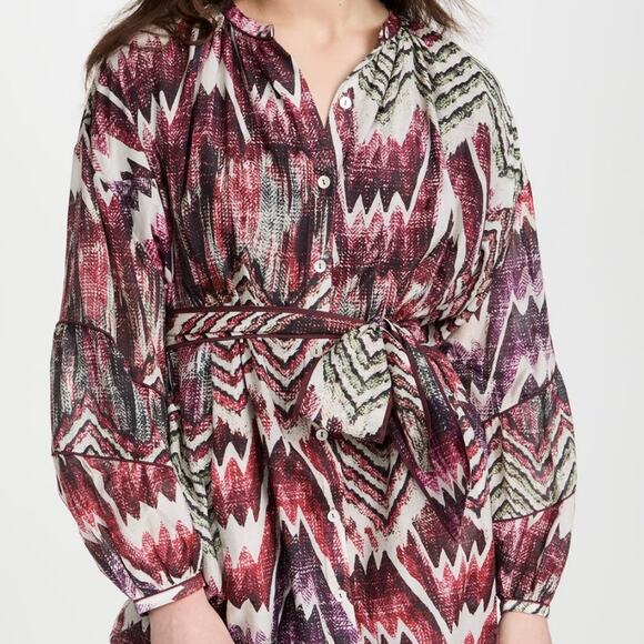 Chufy Pia Blouson Sleeve Minidress Calvi Pink XS - Picture 3 of 14